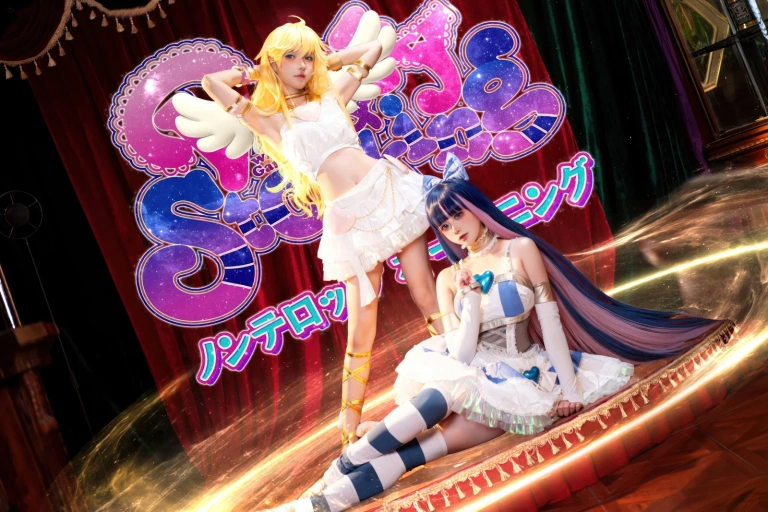 阿包也是兔娘《吊带袜天使（&苏苏苏Sofia）》主题写真：33张全套美图