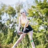 瓜希酱《灵笼 白月魁运动服》主题写真：15张全套美图