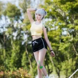 瓜希酱《灵笼 白月魁运动服》主题写真：15张全套美图