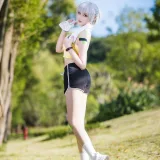 瓜希酱《灵笼 白月魁运动服》主题写真：15张全套美图