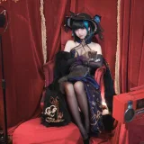 面饼仙儿《柴郡旗袍》主题写真：21张全套美图，含1个视频