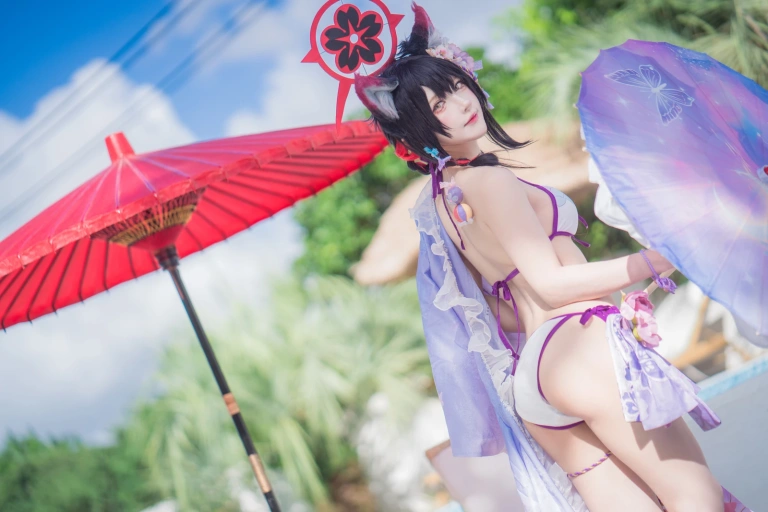 阿包也是兔娘《若藻水着》主题写真：32张全套美图