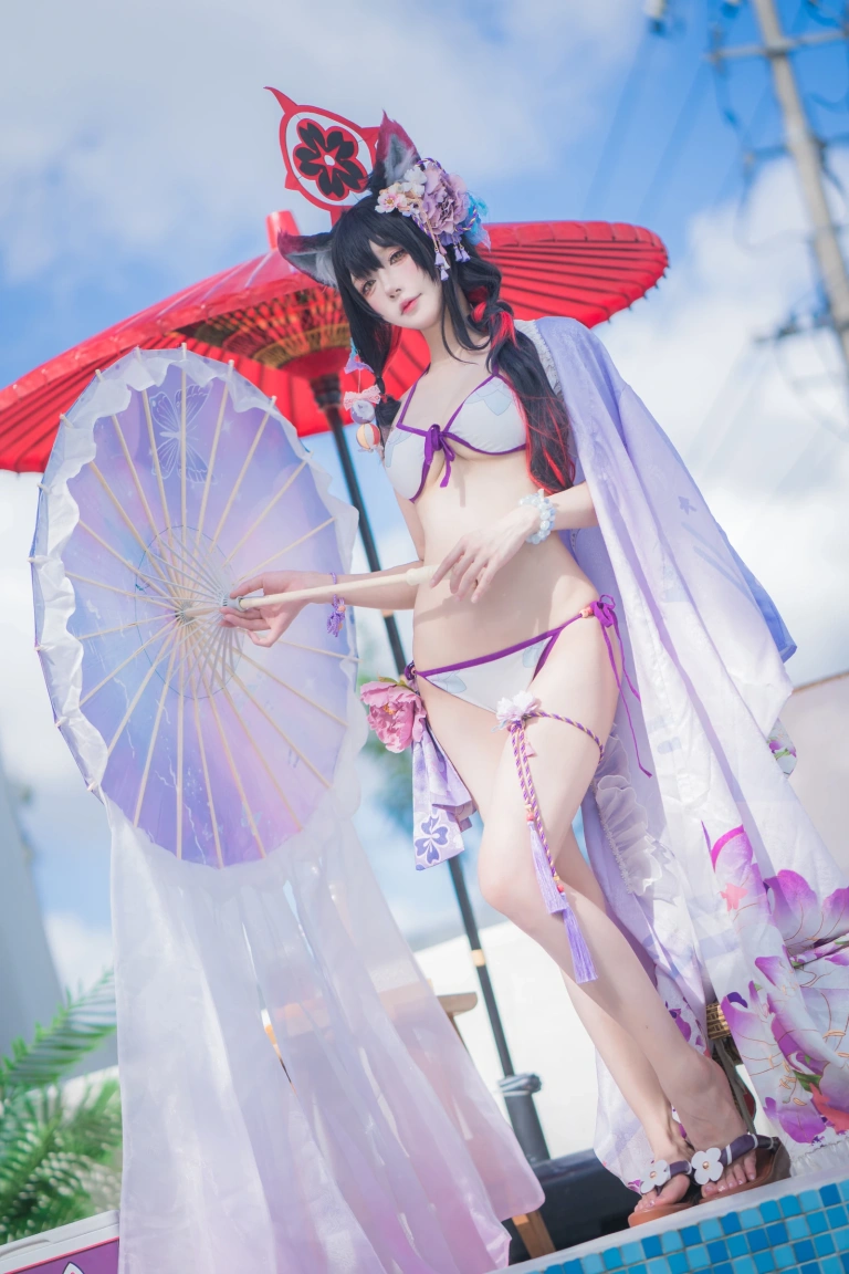阿包也是兔娘《若藻水着》主题写真：32张全套美图