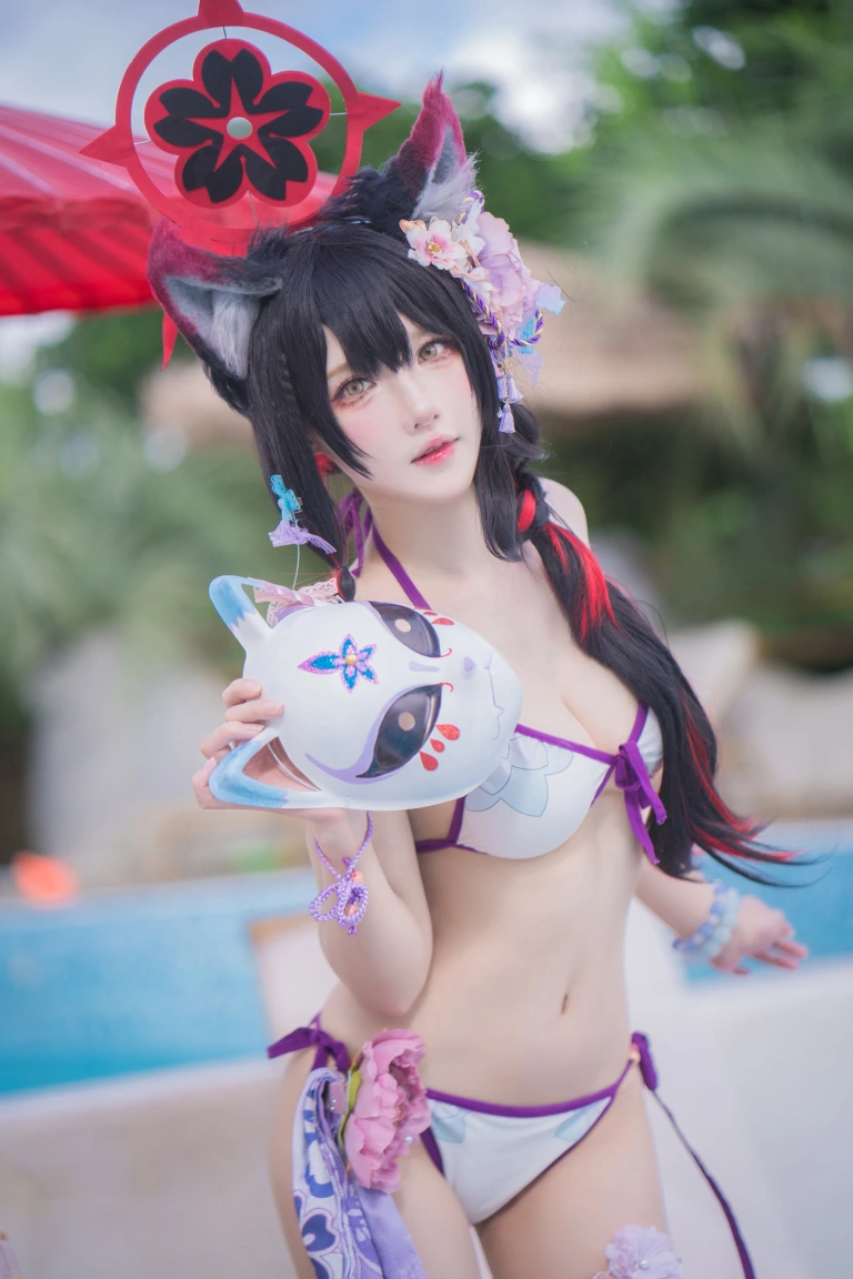阿包也是兔娘《若藻水着》主题写真：32张全套美图