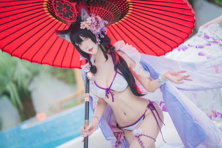 阿包也是兔娘《若藻水着》主题写真：32张全套美图
