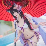 阿包也是兔娘《若藻水着》主题写真：32张全套美图