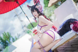 阿包也是兔娘《若藻水着》主题写真：32张全套美图