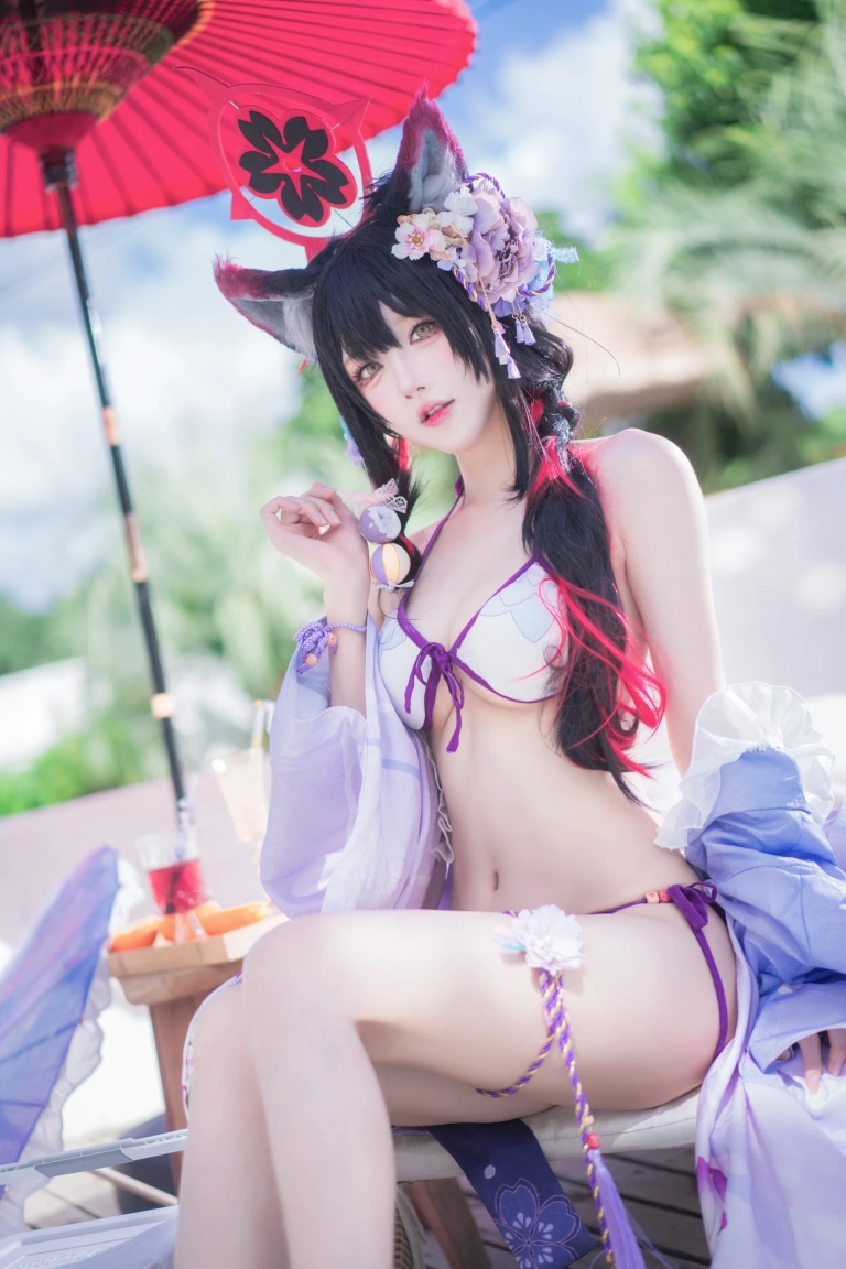 阿包也是兔娘《若藻水着》主题写真：32张全套美图