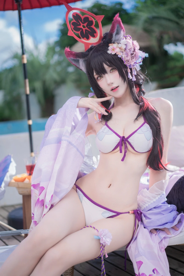 阿包也是兔娘《若藻水着》主题写真：32张全套美图