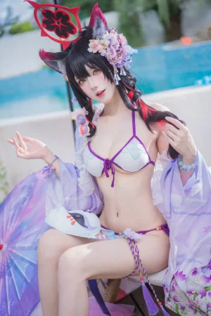阿包也是兔娘《若藻水着》主题写真：32张全套美图