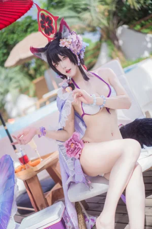 阿包也是兔娘《若藻水着》主题写真：32张全套美图