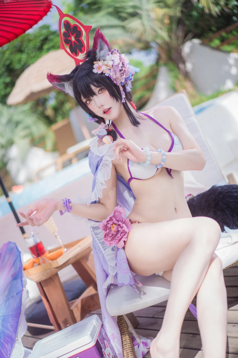 阿包也是兔娘《若藻水着》主题写真：32张全套美图