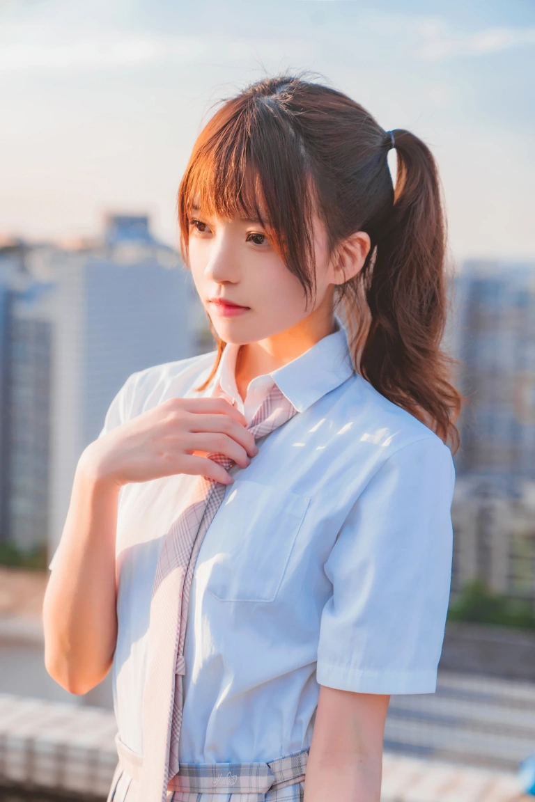 桜桃喵《橘子汽水》主题写真：15张全套美图