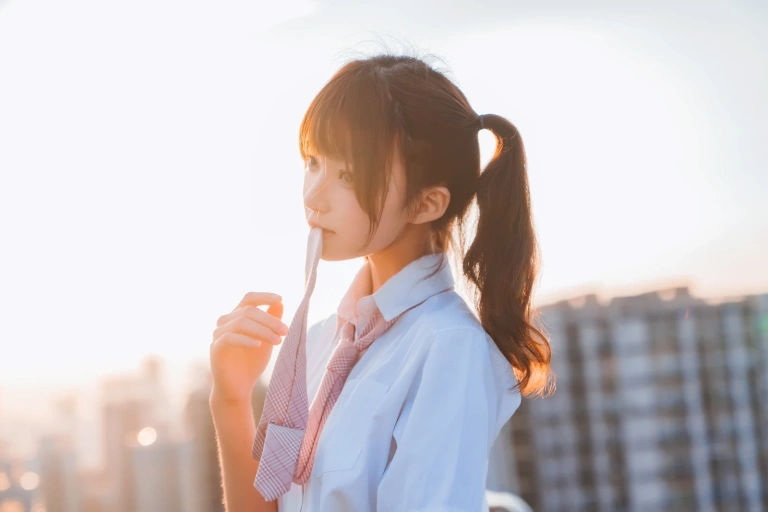 桜桃喵《橘子汽水》主题写真：15张全套美图