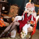 瓜希酱《鸣潮 长离·必胜客联动》主题写真：18张全套美图