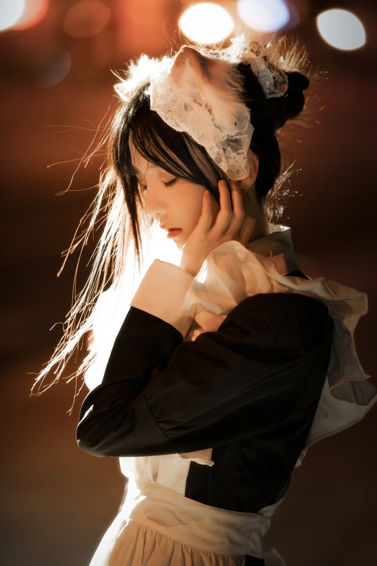 桜桃喵《长裙妹抖（夜）》主题写真：19张全套美图