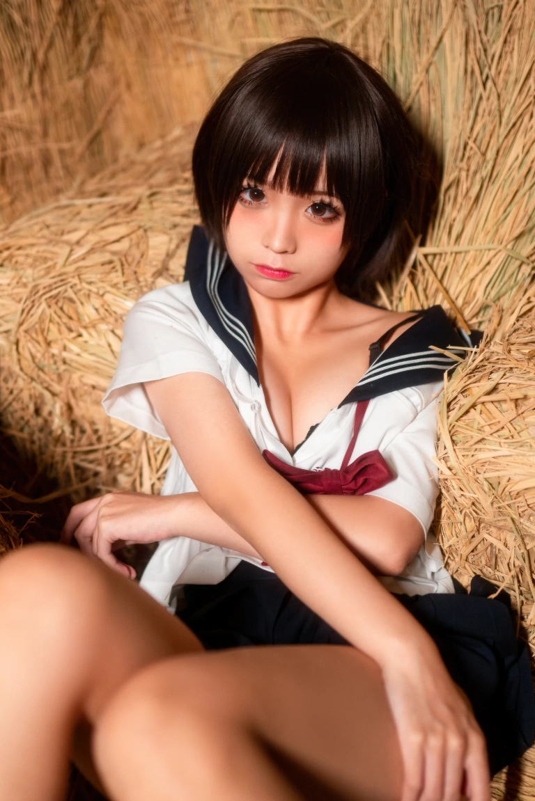 蠢沫沫《稻草》主题写真：50张全套美图