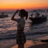 桜桃喵《逐海》主题写真：17张全套美图