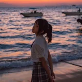 桜桃喵《逐海》主题写真：17张全套美图