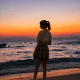 桜桃喵《逐海》主题写真：17张全套美图
