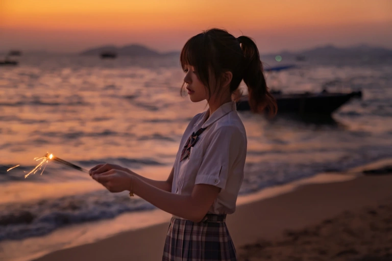 桜桃喵《逐海》主题写真：17张全套美图