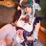 星之迟迟《《R-Maid》 柴郡》主题写真：15张全套美图