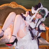 星之迟迟《《R-Maid》 柴郡》主题写真：15张全套美图