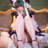 星之迟迟《《R-Maid》 柴郡》主题写真：15张全套美图