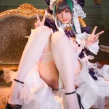 星之迟迟《《R-Maid》 柴郡》主题写真：15张全套美图