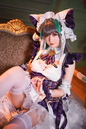星之迟迟《《R-Maid》 柴郡》主题写真：15张全套美图