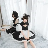 面饼仙儿《开胸女仆》主题写真：17张全套美图