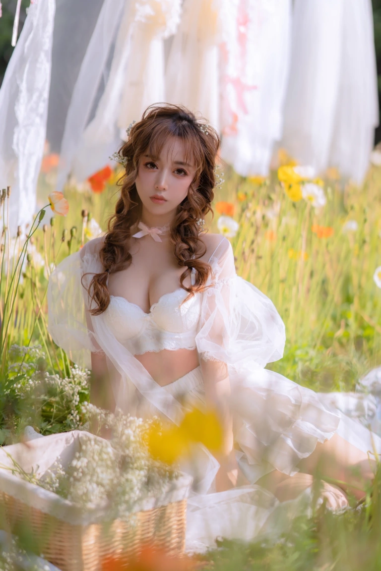 过期米线线喵《夏日限定 晒衣服》主题写真：41张全套美图