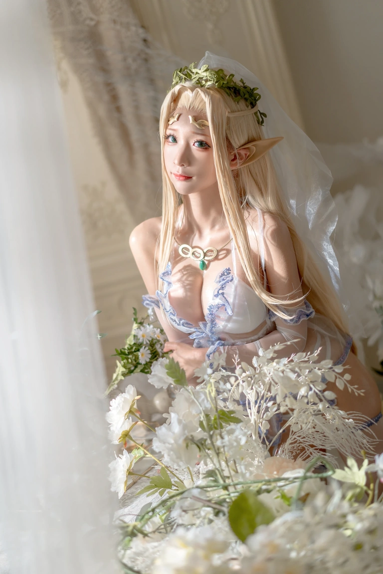 蠢沫沫《白精灵》主题写真：147张全套美图