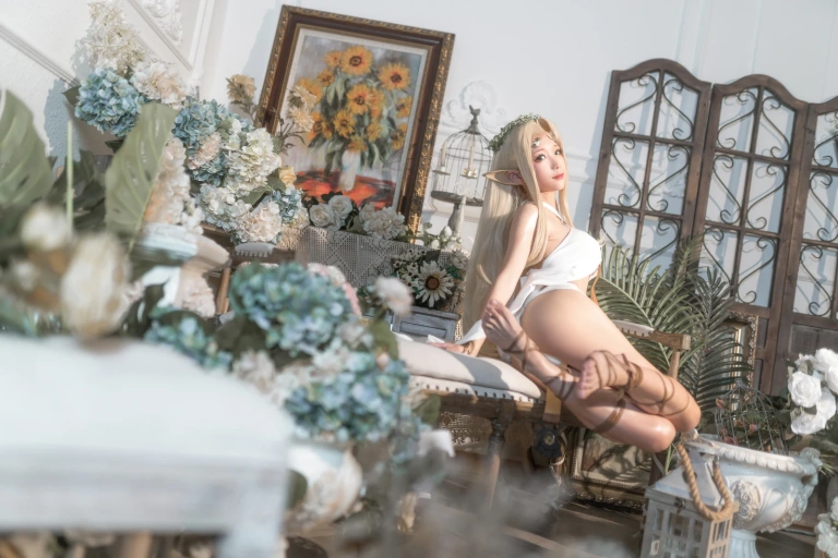 蠢沫沫《白精灵》主题写真：147张全套美图