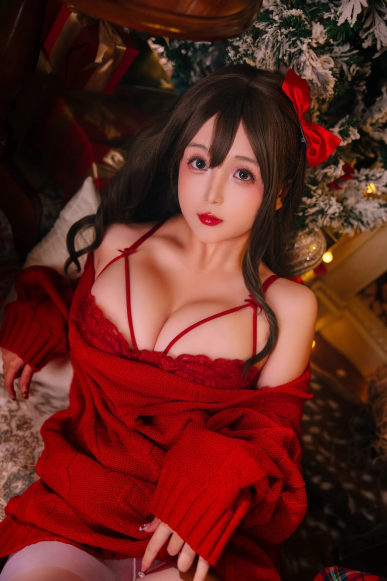 日奈娇(椎名莜)《2023.12月月刊 圣诞毛衣A+B》主题写真：98张全套美图