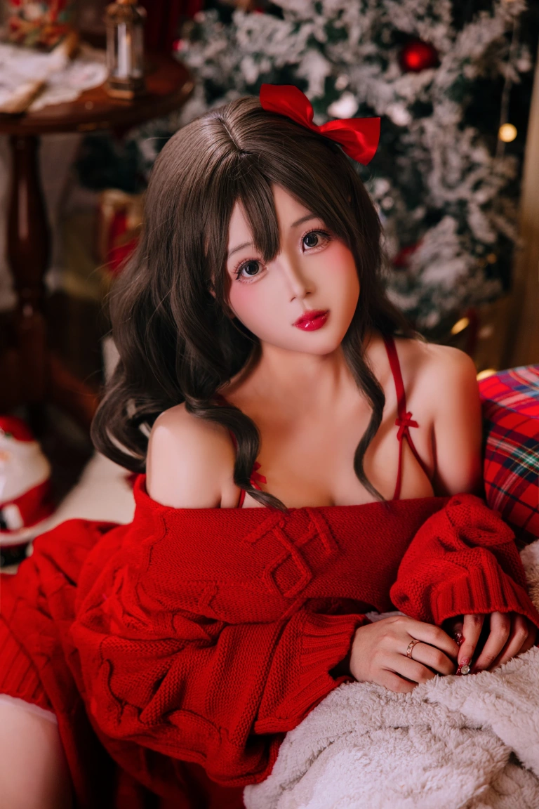日奈娇(椎名莜)《2023.12月月刊 圣诞毛衣A+B》主题写真：98张全套美图
