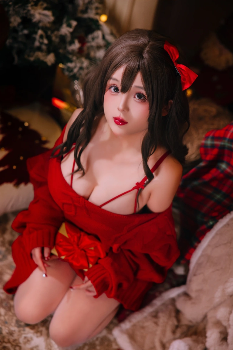日奈娇(椎名莜)《2023.12月月刊 圣诞毛衣A+B》主题写真：98张全套美图