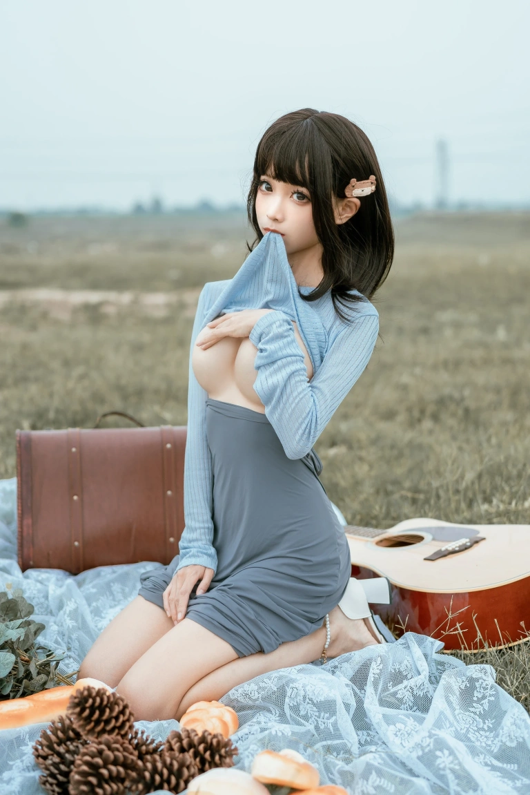 蠢沫沫《吉他妹妹》主题写真：50张全套美图