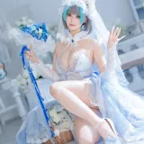 蜜汁猫裘《柴郡花嫁》主题写真：125张全套美图，含2个视频