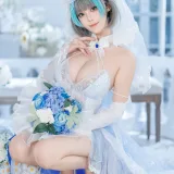 蜜汁猫裘《柴郡花嫁》主题写真：125张全套美图，含2个视频
