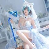蜜汁猫裘《柴郡花嫁》主题写真：125张全套美图，含2个视频