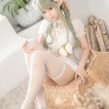 蠢沫沫《《尖耳国度》绿精灵》主题写真：40张全套美图