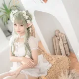 蠢沫沫《《尖耳国度》绿精灵》主题写真：40张全套美图