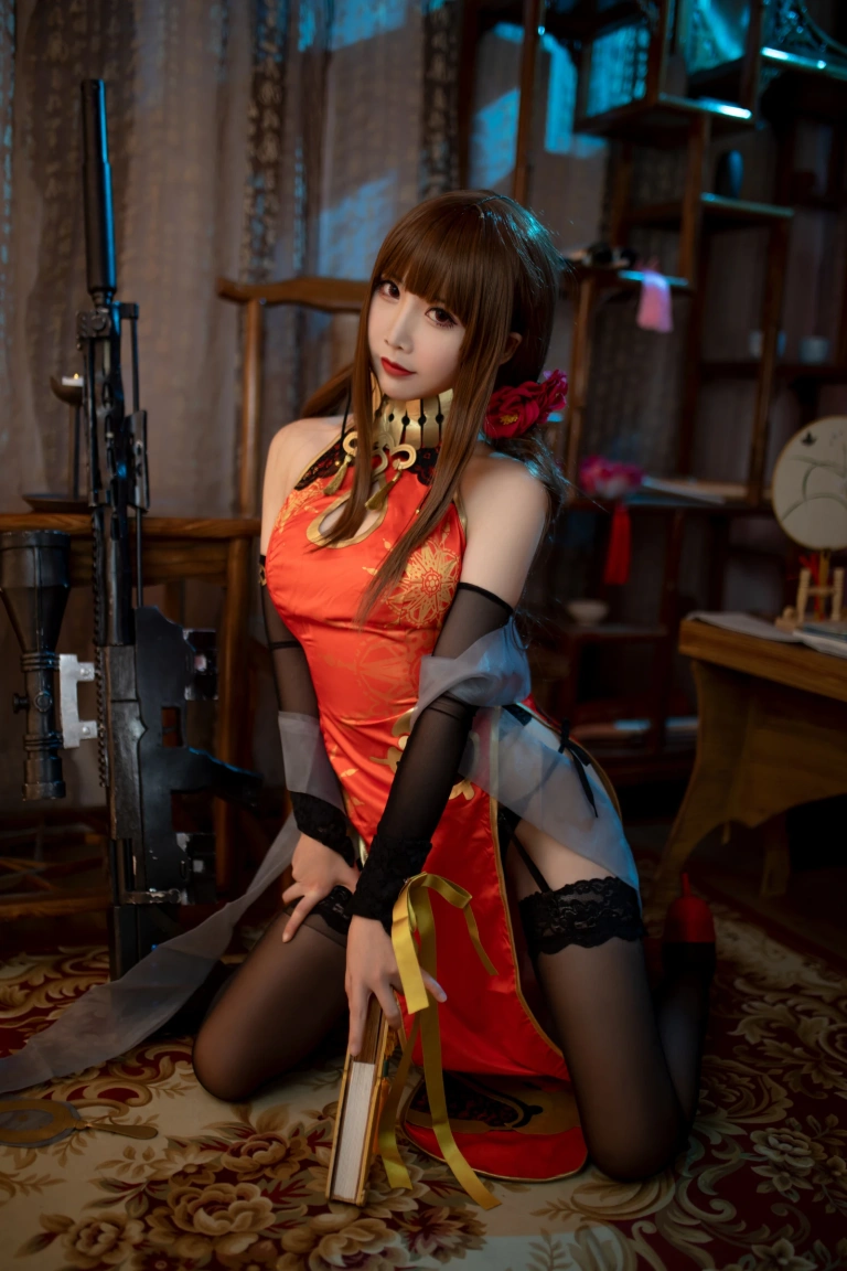 面饼仙儿《DSR50 红牡丹》主题写真：34张全套美图