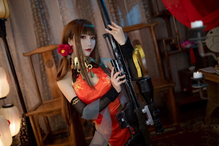 面饼仙儿《DSR50 红牡丹》主题写真：34张全套美图