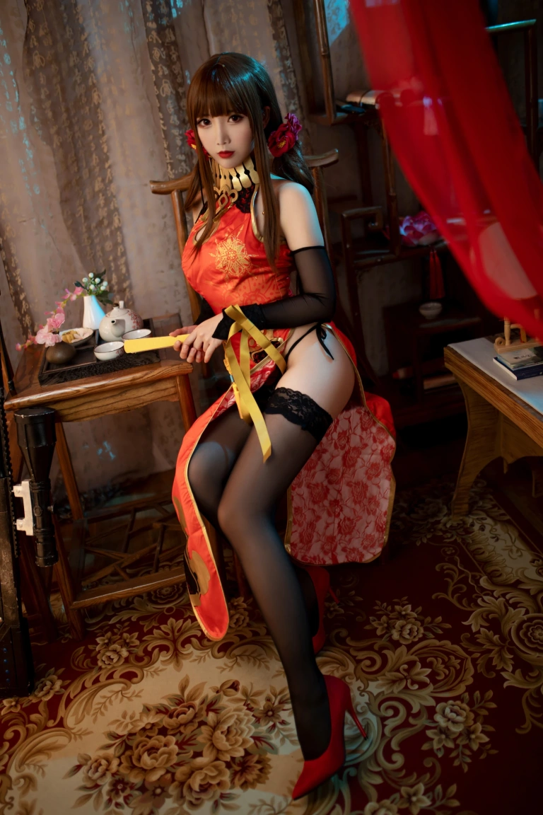 面饼仙儿《DSR50 红牡丹》主题写真：34张全套美图