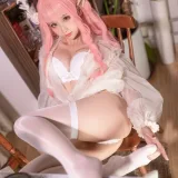 蠢沫沫《《尖耳国度》粉精灵》主题写真：40张全套美图