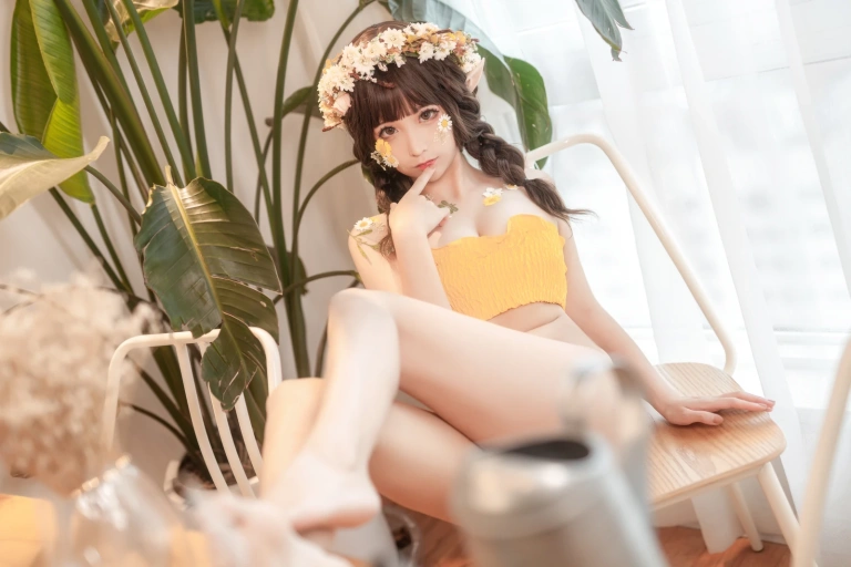 蠢沫沫《《尖耳国度》花精灵》主题写真：40张全套美图