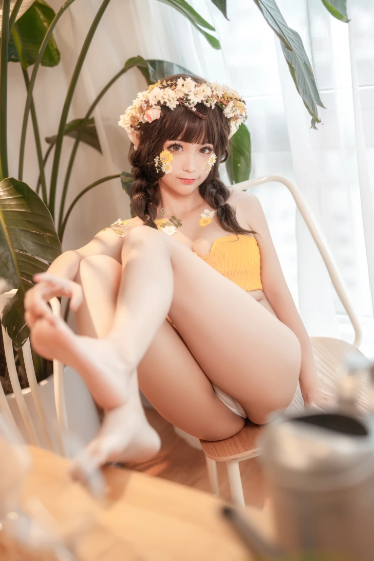 蠢沫沫《《尖耳国度》花精灵》主题写真：40张全套美图