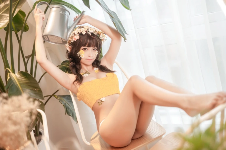 蠢沫沫《《尖耳国度》花精灵》主题写真：40张全套美图
